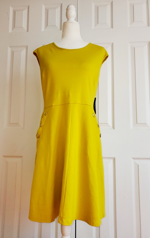 NWT chartreuse colored t-shirt dress